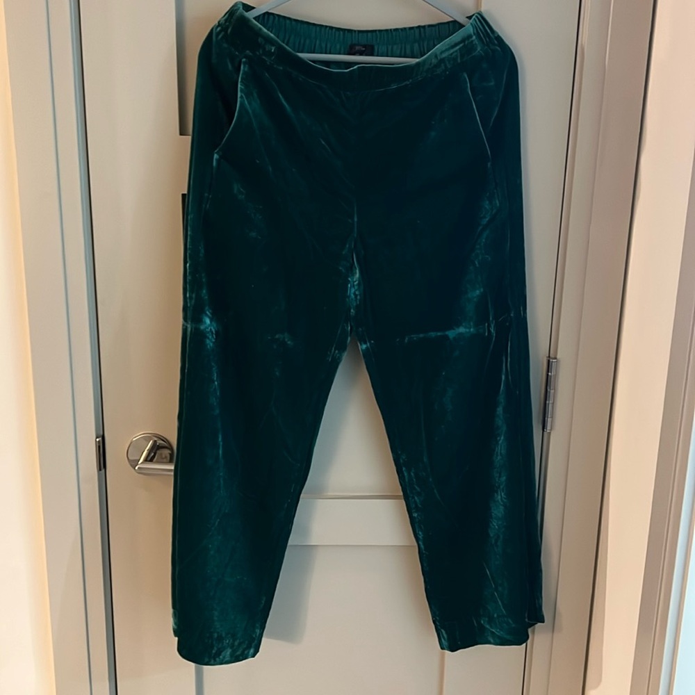 J Crew Velvet Ankle Pants